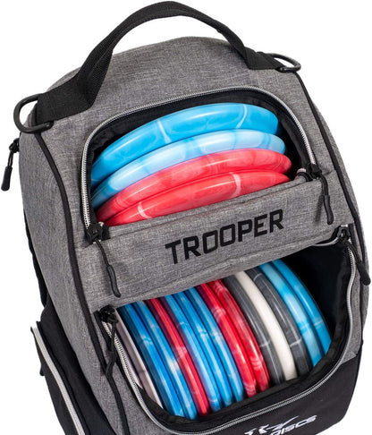 Trooper Disc Golf Backpack, Disc Golf Bag, Frisbee Golf Discs Set, Sports Bag, Lightweight & Durable, 18+ Disc Capacity